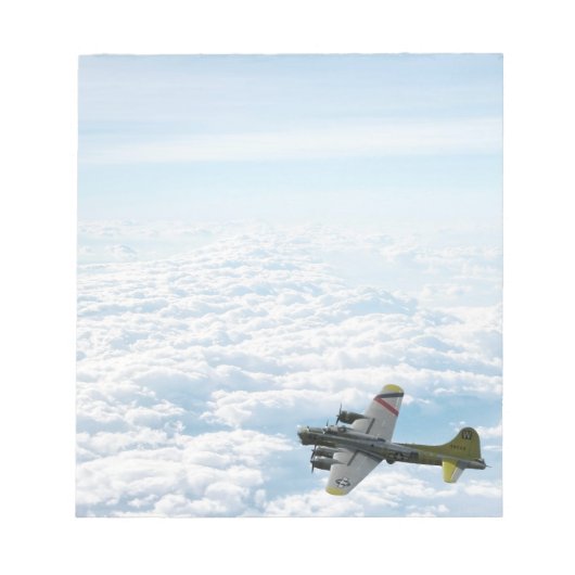 B17要塞飛んでいる第二次世界大戦の爆撃機 ノートパッド (正面)