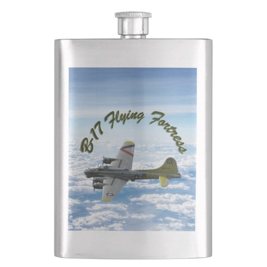B17要塞飛んでいる第二次世界大戦の爆撃機 フラスク (正面)