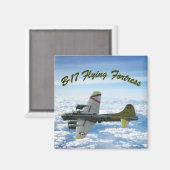 B17要塞飛んでいる第二次世界大戦の爆撃機 マグネット (正面/裏面)