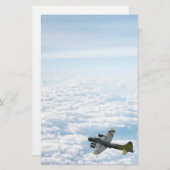B17要塞飛んでいる第二次世界大戦の爆撃機 便箋 (正面/裏面)