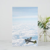 B17要塞飛んでいる第二次世界大戦の爆撃機 便箋 (スタンド正面)