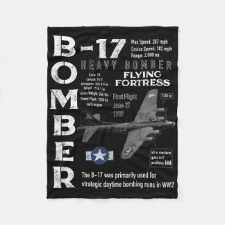 B17 フライングフォートレス フリースブランケット