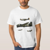 B17 Bomber Flying Fortress WW2 Warplanes Gift  Tシャツ (正面)