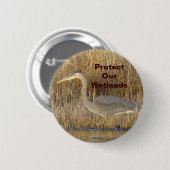 B19ブルー素晴らしヘロン少年 缶バッジ (正面&裏面)