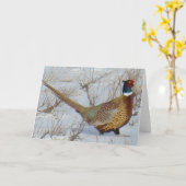 B22リングや輪首のキジ カード (黄色い花)