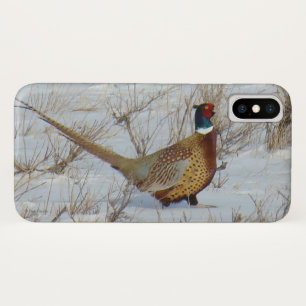 B22 雪の中のキジ iPhone X ケース