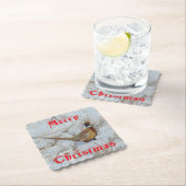 B22 Ring-Necked-Pheasant in Snow Coaster ペーパーコースター (インサイチュ)