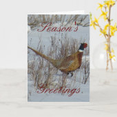 B23リングや輪首のキジ カード (黄色い花)