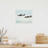 B24およびB17ポスタ飛んでいるー ポスター (キッチン)