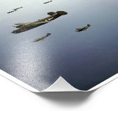 B24リベレーター爆撃機が目標に向かう途中 フォトプリント            (角)