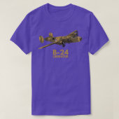 B24リベレーター第2次世界大戦重爆撃機 Tシャツ (デザイン正面)