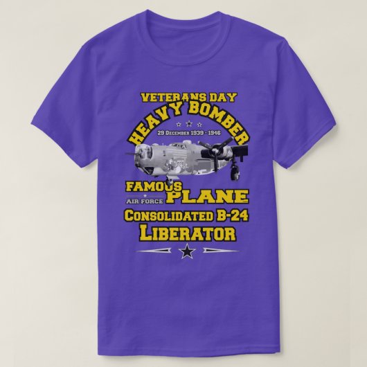 B24リベレーター重爆撃機 Tシャツ (デザイン正面)
