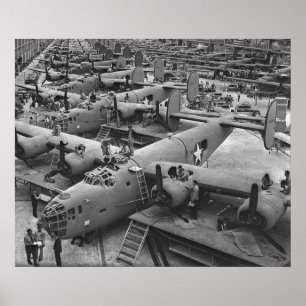 B24艦隊1943年のBWを造ること ポスター