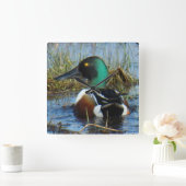 B25ノーザンショベラードレイク スクエア壁時計 (ホーム)