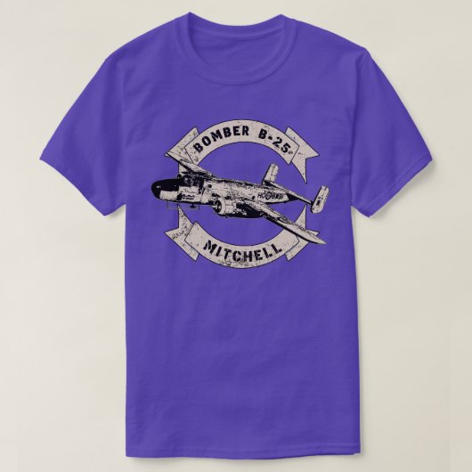 B25ミッチェル爆撃機第2次世界大戦機 Tシャツ (デザイン正面)