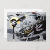 B25ミッチェル爆撃機"天の体"鼻アート ポストカード (正面/裏面)