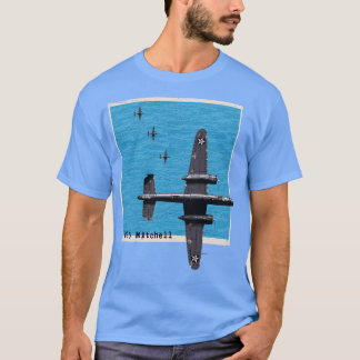 B25ミッチェル第2次世界大戦爆撃機海上空 Tシャツ