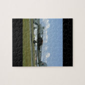 B25着陸。 (飛行機; b25_WWIIの飛行機 ジグソーパズル (横)