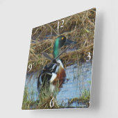 B26ノーザンショベラードレイク スクエア壁時計 (傾斜)