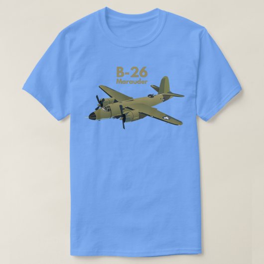 B26マローダー第2次世界大戦中爆撃機  Tシャツ (デザイン正面)