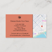 B2BサービスQRコード燃えオレンジ色ブラック 紹介カード (裏面)