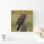 B33 Swainsonのタカ スクエア壁時計 (ホーム)