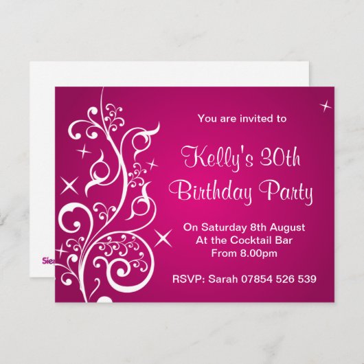 B3 招待状 (正面/裏面)