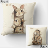 B3 Three Bunnies 3D Illusion クッション