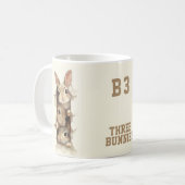 B3 Three Bunnies 3D Illusion  コーヒーマグカップ (正面左)