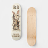 B3 Three Bunnies 3D Illusion  スケートボード (正面)