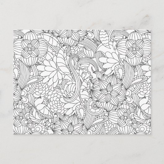 B4の植物学・与えで色を付けカスタムる ポストカード (正面)