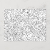 B4の椿に色を与え付ける・カスタム ポストカード (正面)