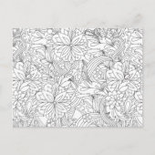 B4の花に色与えを付ける・カスタム ポストカード (正面)