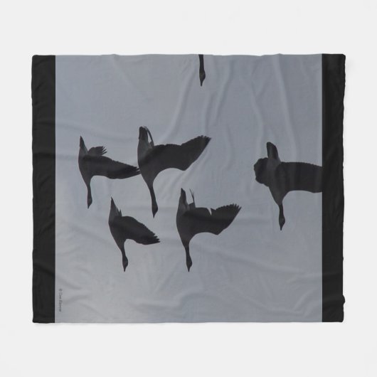 B46フライトシルエットでカナダのゲーゼ フリースブランケット (正面(横))