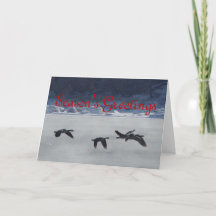 B48カナダガチョウが川を凍ってい渡る