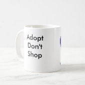 B4 - Barktastic Adopt買物をしません コーヒーマグカップ (正面左)