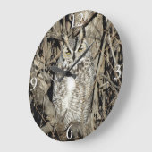 B51角素晴らしフクロウ ラージ壁時計 (傾斜)