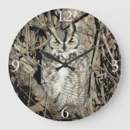 B51角素晴らしフクロウ ラージ壁時計