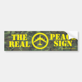 B52ピースサイン実在バンパーステッカー バンパーステッカー