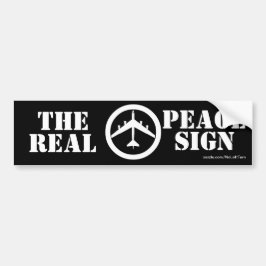 B52ピースサイン実在バンパーステッカー バンパーステッカー