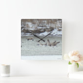 B7カナディアンゲーゼ スクエア壁時計 (ホーム)