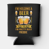 B.おもしろいビールを持つ 缶クーラー (正面)