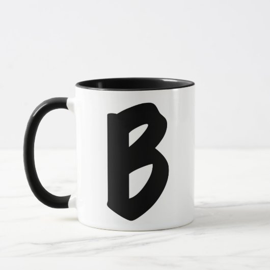 "B"のマグカップ マグカップ (左)
