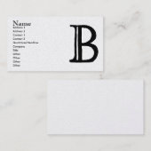 "B"のモノグラムのな名刺 名刺 (正面/裏面)