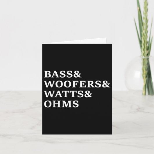 B&ウーファーズカーオーディオおもしろTシャツ カード (正面)