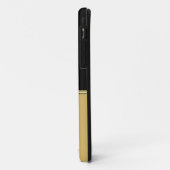 "B"エレガントモノグラム名パーソナライズされた黒金ゴールド Case-Mate iPhoneケース (裏面/左)