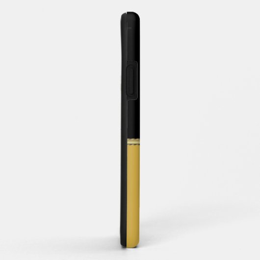 "B"エレガントモノグラム名パーソナライズされた黒金ゴールド Case-Mate iPhoneケース (裏面/右)