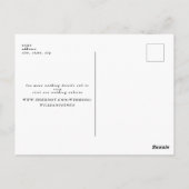 B/エレガントWカップル写真の保存日付 ポストカード (裏面)