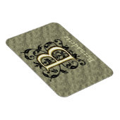 B -エンボスヴィンテージモノグラム(金ゴールド) マグネット (右側)