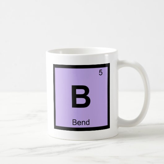 B - オレゴン州ベンド 化学周期表シンボル コーヒーマグカップ (右)